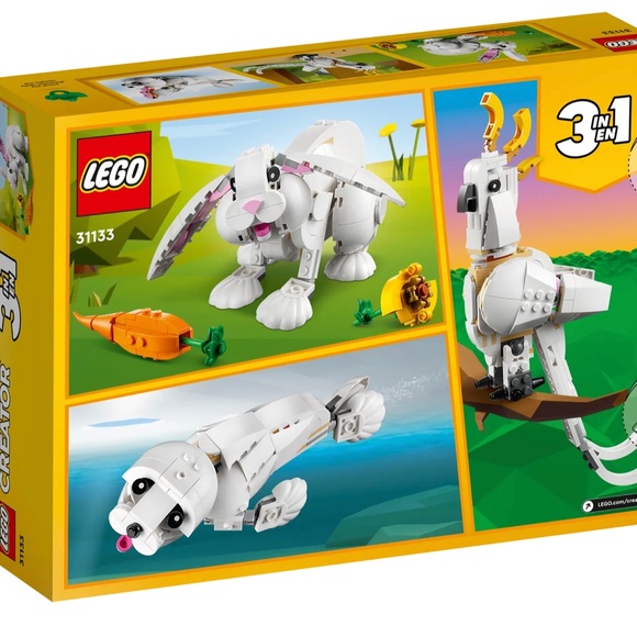 LEGO 3 IN 1 WHITE RABBIT 31133 BRAND NEW/SEALED 258 PIECES - Picture 2 of 9